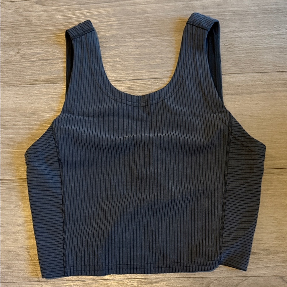 lululemon athletica Gray Ribbed Crop Top